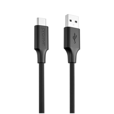 Кабель Proove Striped Silicone Type-C (1m) Black - цена, характеристики, отзывы, рассрочка, фото 1
