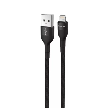 Кабель Proove Weft Lightning 2.4A (1m) Black - цена, характеристики, отзывы, рассрочка, фото 1