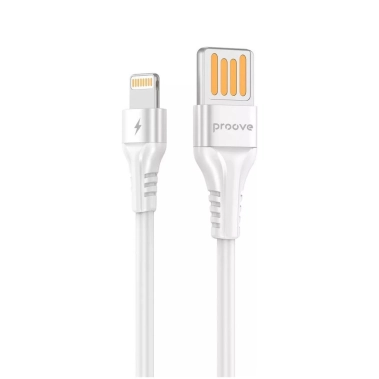 Кабель Proove Double Way Silicone Lightning 2.4A (1m) White - цена, характеристики, отзывы, рассрочка, фото 1