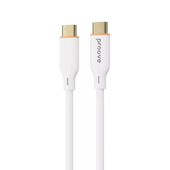 Кабель Proove Jelly Silicone Type-C to Type-C 60W (1m) White