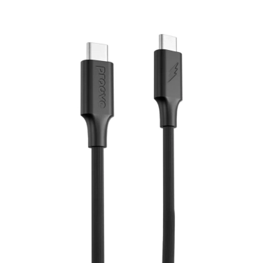 Кабель Proove Striped Silicone Type-C to Type-C 60W (1m) Black - цена, характеристики, отзывы, рассрочка, фото 1