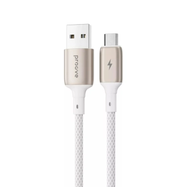 Кабель Proove Dense Metal Micro USB 2.4A (1m) White - цена, характеристики, отзывы, рассрочка, фото 1