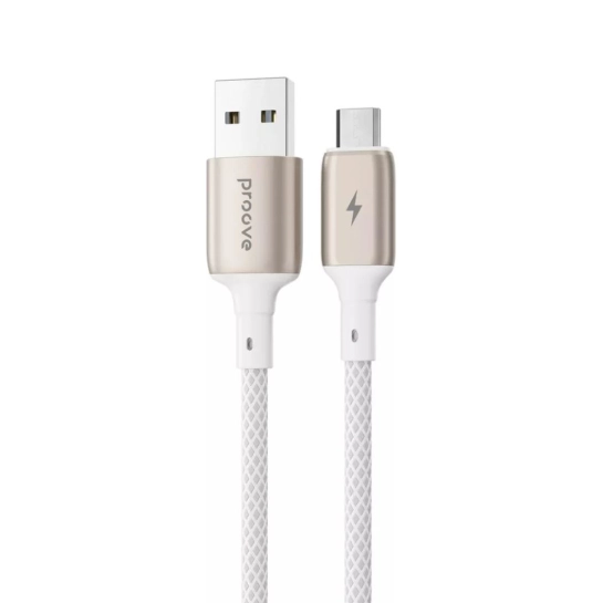Кабель Proove Dense Metal Micro USB 2.4A (1m) White