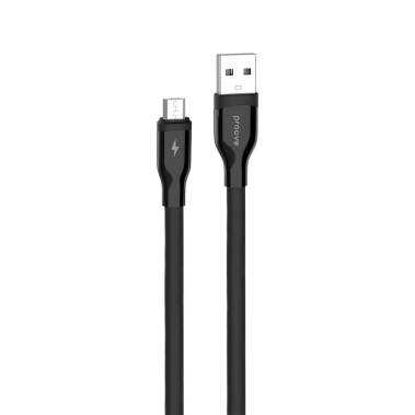 Кабель Proove Flat Out Micro USB 2.4A (1m) Black - цена, характеристики, отзывы, рассрочка, фото 1