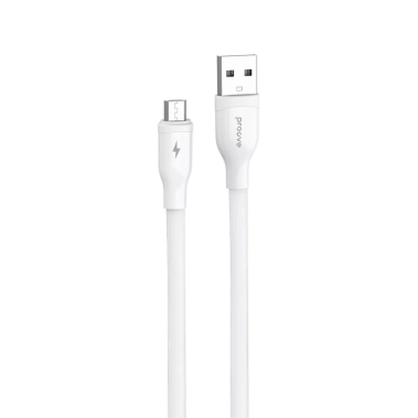 Кабель Proove Flat Out Micro USB 2.4A (1m) White - цена, характеристики, отзывы, рассрочка, фото 1