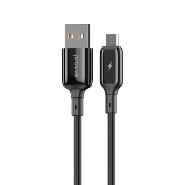 Кабель Proove Flex Metal Micro USB 2.4A (1m) Black - цена, характеристики, отзывы, рассрочка, фото 1