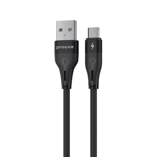 Кабель Proove Soft Silicone Micro USB 2.4A (1m) Black