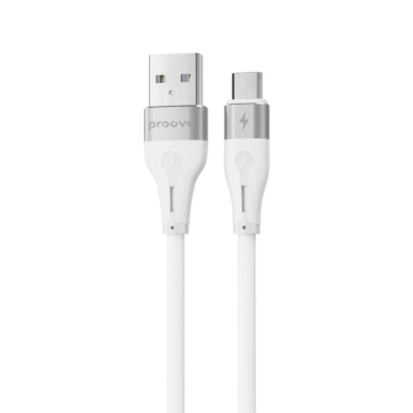 Кабель Proove Soft Silicone Micro USB 2.4A (1m) White - цена, характеристики, отзывы, рассрочка, фото 1