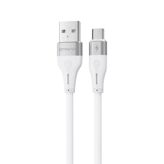 Кабель Proove Soft Silicone Micro USB 2.4A (1m) White - цена, характеристики, отзывы, рассрочка, фото 1