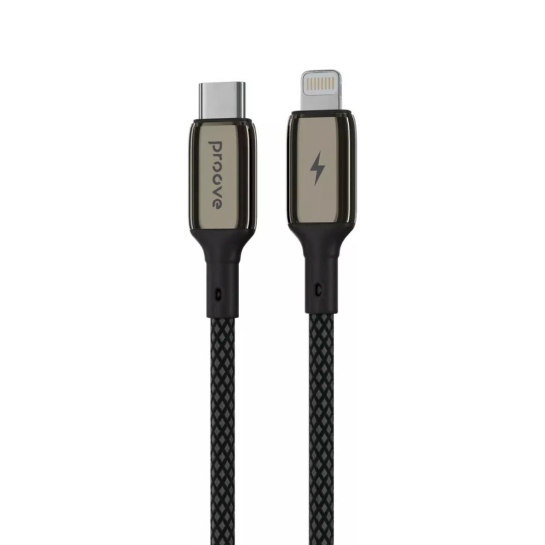 Кабель Proove Dense Metal Type-C to Lightning 27W (1m) Black - ціна, характеристики, відгуки, розстрочка, фото 1