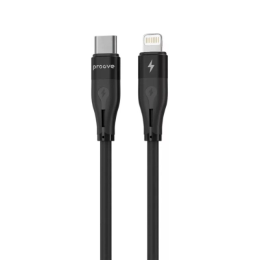 Кабель Proove Soft Silicone Type-C to Lightning 27W (1m) Black - цена, характеристики, отзывы, рассрочка, фото 1