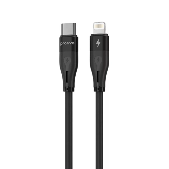 Кабель Proove Soft Silicone Type-C to Lightning 27W (1m) Black