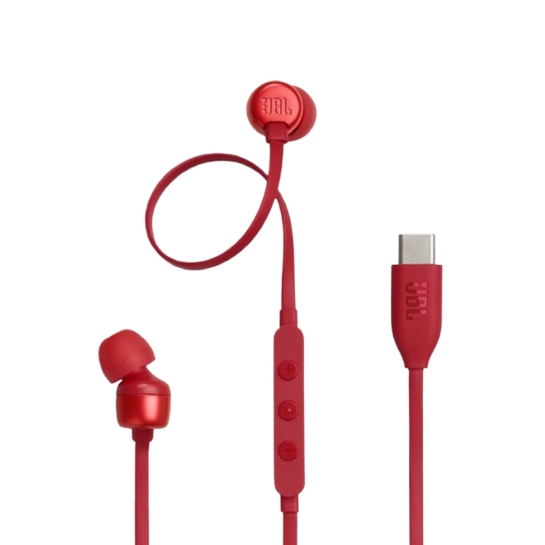 Навушники JBL TUNE 310C USB-C Red (JBLT310CRED) - ціна, характеристики, відгуки, розстрочка, фото 1