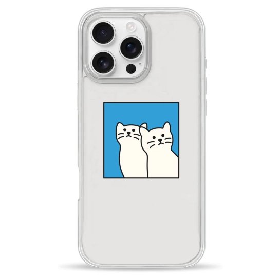 Чехол Pump Clear Case for iPhone 16 Pro Max Two Cats