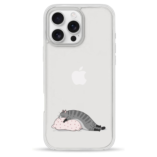 Чехол Pump Clear Case for iPhone 16 Pro Cat On The Pillow - цена, характеристики, отзывы, рассрочка, фото 1