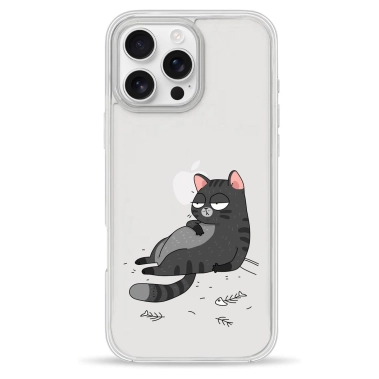 Чохол Pump Clear Case для iPhone 16 Pro The Cat Is Full - цена, характеристики, отзывы, рассрочка, фото 1