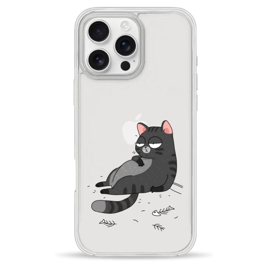 Чехол Pump Clear Case for iPhone 16 Pro The Cat Is Full - цена, характеристики, отзывы, рассрочка, фото 1