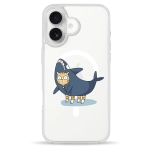 Чохол Pump Clear Case with MagSafe for iPhone 16 Cat In Shark
