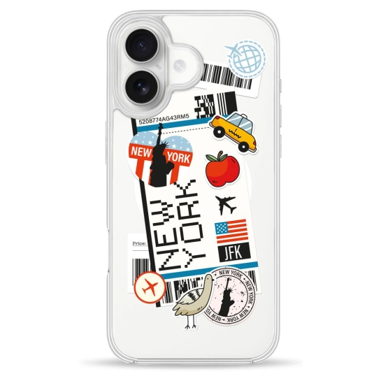 Чохол Pump Clear Case with MagSafe for iPhone 16 New York