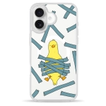 Чохол Pump Clear Case with MagSafe for iPhone 16 Bird Tape