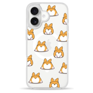Чохол Pump Clear Case with MagSafe for iPhone 16 Corgi Dog - цена, характеристики, отзывы, рассрочка, фото 1