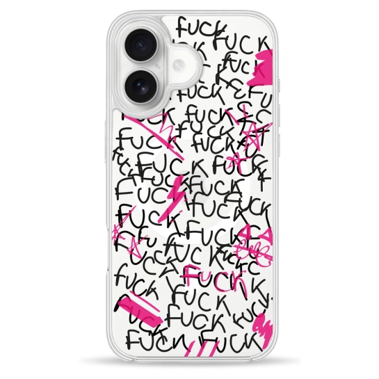 Чехол Pump Clear Case with MagSafe for iPhone 16 F#ck