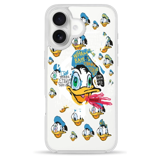 Чехол Pump Clear Case with MagSafe for iPhone 16 Donald Duck