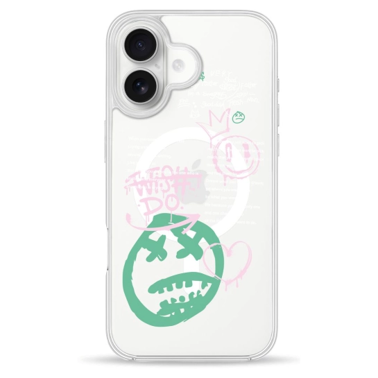 Чохол Pump Clear Case with MagSafe for iPhone 16 Wish Do