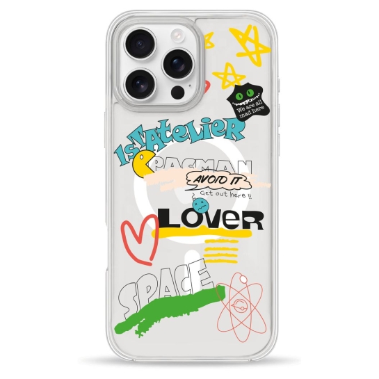 Чехол Pump Clear Case with MagSafe for iPhone 16 Pro Stickers - цена, характеристики, отзывы, рассрочка, фото 1