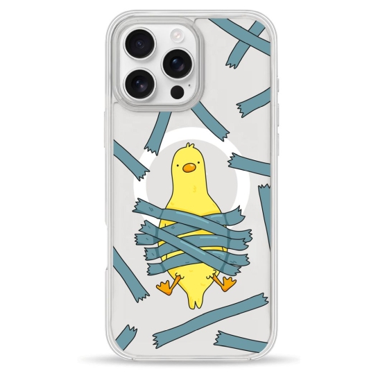 Чохол Pump Clear Case with MagSafe for iPhone 16 Pro Bird Tape - ціна, характеристики, відгуки, розстрочка, фото 1