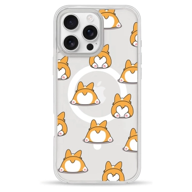 Чехол Pump Clear Case with MagSafe for iPhone 16 Pro Corgi Dog - цена, характеристики, отзывы, рассрочка, фото 1