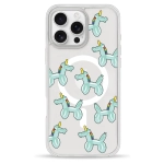 Чохол Pump Clear Case з MagSafe для iPhone 16 Pro Max Unicorn Balloon
