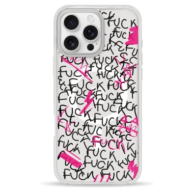 Чохол Pump Clear Case with MagSafe for iPhone 16 Pro Max F#ck - цена, характеристики, отзывы, рассрочка, фото 1