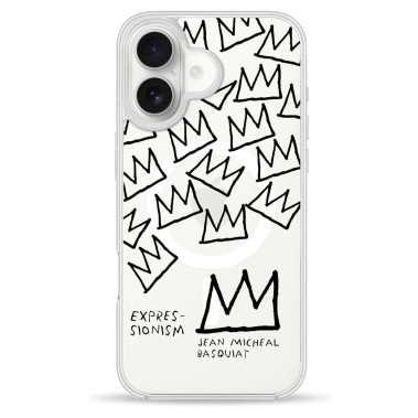 Чехол Pump Clear Case with MagSafe for iPhone 16 Basquiat 2 - цена, характеристики, отзывы, рассрочка, фото 1