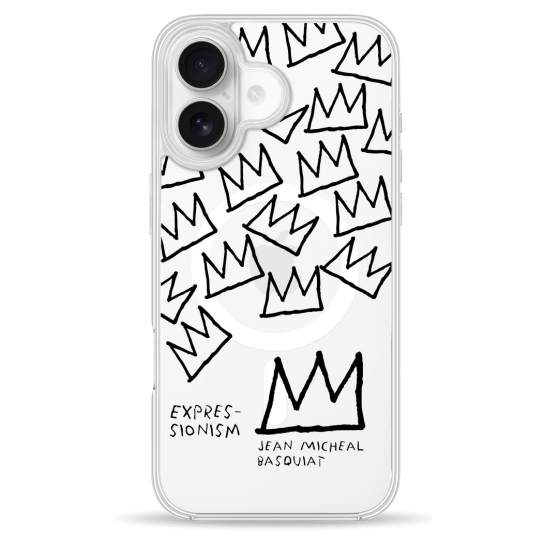Чохол Pump Clear Case with MagSafe for iPhone 16 Basquiat 2 - ціна, характеристики, відгуки, розстрочка, фото 1
