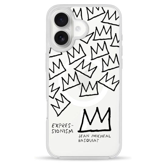 Чохол Pump Clear Case with MagSafe for iPhone 16 Basquiat 2