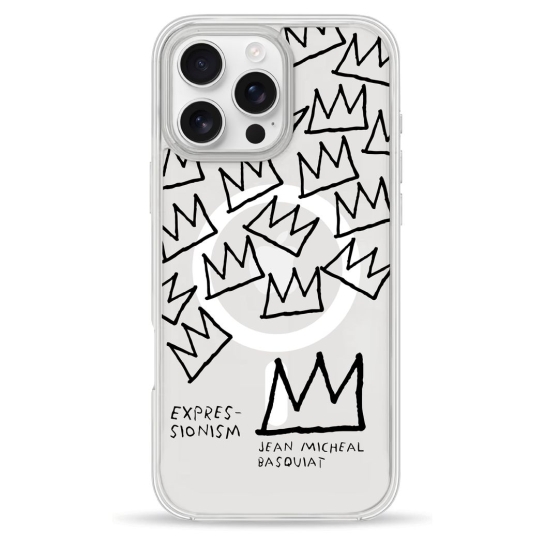 Чехол Pump Clear Case with MagSafe for iPhone 16 Pro Max Basquiat 2 - цена, характеристики, отзывы, рассрочка, фото 1