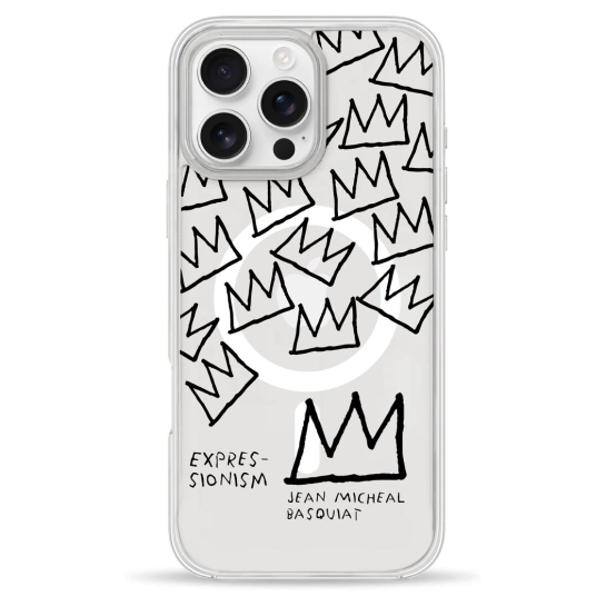 Чехол Pump Clear Case with MagSafe for iPhone 16 Pro Max Basquiat 2