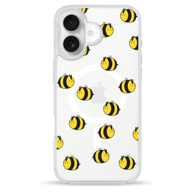 Чохол Pump Clear Case with MagSafe for iPhone 16 Bees - цена, характеристики, отзывы, рассрочка, фото 1