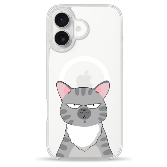 Чехол Pump Clear Case with MagSafe for iPhone 16 Cat think 2 - цена, характеристики, отзывы, рассрочка, фото 1