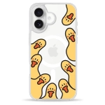 Чохол Pump Clear Case with MagSafe for iPhone 16 Ducks around