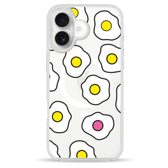Чохол Pump Clear Case with MagSafe for iPhone 16 Fried eggs
