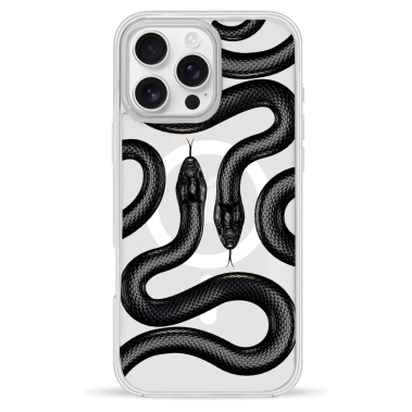 Чехол Pump Clear Case with MagSafe for iPhone 16 Pro Black Snake - цена, характеристики, отзывы, рассрочка, фото 1