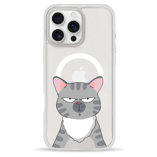 Чехол Pump Clear Case with MagSafe for iPhone 16 Pro Cat think 2 - цена, характеристики, отзывы, рассрочка, фото 1