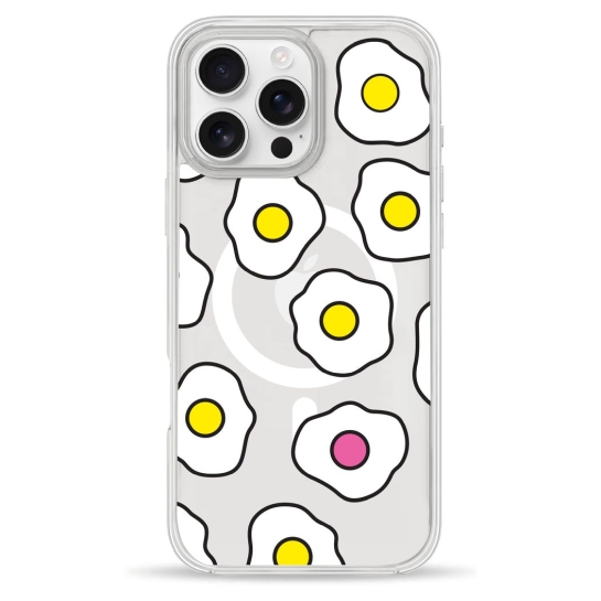 Чехол Pump Clear Case with MagSafe for iPhone 16 Pro Fried eggs - цена, характеристики, отзывы, рассрочка, фото 1