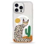 Чехол Pump Clear Case with MagSafe for iPhone 16 Pro Leopard kaktus
