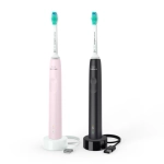 Набір електричних зубних щіток Philips Sonicare 3100 series Black+Rose (HX3675/15)