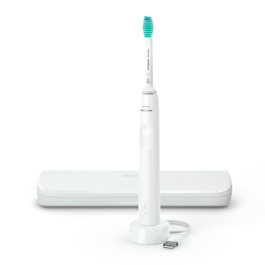 Електрична зубна щітка Philips Sonicare 3100 series with Case White (HX3673/13) - ціна, характеристики, відгуки, розстрочка, фото 1