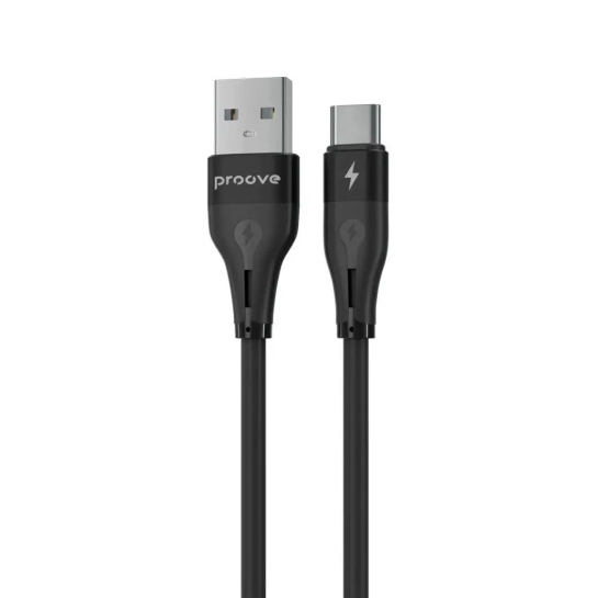 Кабель Proove Soft Silicone Type-C 2.4A (1m) Black - цена, характеристики, отзывы, рассрочка, фото 1