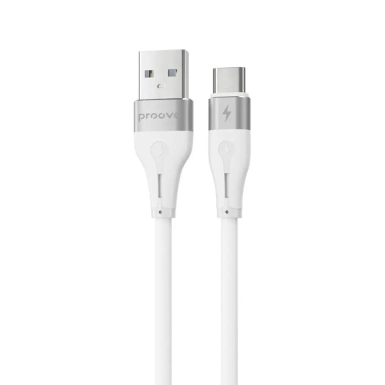 Кабель Proove Soft Silicone Type-C 2.4A (1m) White - ціна, характеристики, відгуки, розстрочка, фото 1